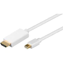 MicroConnect Mini Displayport-HDMI, M/M, 5m, Hvit, 1 Stykk, SEN-MDPHDMI5