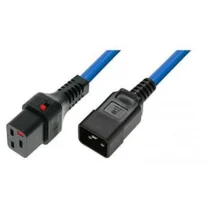MicroConnect C19 IEC lås til han C20, 3m, Blå, 1 Stykk, SEN-PC1376