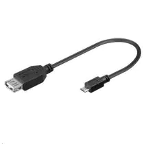 MicroConnect USB 2.0-kabel, 0,2 m, 1 Stykk, SEN-USBABMICRO2