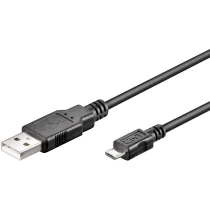 MicroConnect USB A til USB Micro B-kabel, Versjon 2.0, Svart, 3m, 1 Stykk, SEN-USBABMICRO3