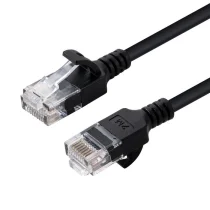 MicroConnect CAT6 U/UTP SLIM nettverkskabel 2m, svart, 1 Stykk, SEN-V-UTP602S-SLIM