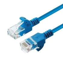 MicroConnect CAT6a U/UTP SLIM nettverkskabel 5m, blå, 1 Stykk, SEN-W125628009