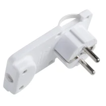 MicroConnect Schuko vinklet strømkontakt, flat, hvit, 1 Stykk, SEN-W125876225