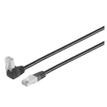 MicroConnect CAT6 U/UTP nettverkskabel 1 x 90° vinklet 0,25m, svart, 1 Stykk, SEN-W126685483