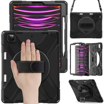 eSTUFF CHICAGO Full Body Defender-deksel for iPad Pro 12.9 2022/2021/2020/2018 Svart, 1 Stykk, SEN-W128368208