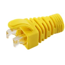 MicroConnect Strain Relief Boot Cat5e, Cat6, Cat6A kabler opptil 6,5MM Gul, 100 Stykk, 1 Stykk, SEN-W128919891