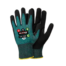 Gloves Pro Thin Level C Kuttbestandige hansker, Sort/Blå, 12 Par, SGP-5611-070-BLK-7, str. 7