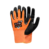Gloves Pro Thin Level 3 kuttbestandige hansker, oransje/svart, 12 Par, SGP-5614-060-ORG-6, størrelse 6