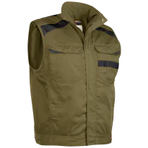 Blåkläder Vest – God Bevegelighet, Praktiske Lommer ( 811478122, Khaki/Svart, 1 Stykk, størrelse-XXL )