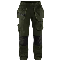 Blåkläder Bukser – Refleksdetaljer, Optimal Komfort ( 811500437, Grønn/Svart, 1 Stykk, størrelse-C152 )