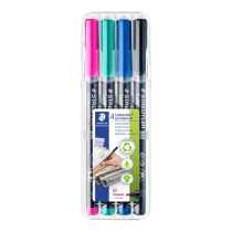 Staedtler Lumocolor Permanent Penn – Vannavstøtende, Smudge-proof (STA317WP41, Flerfarget, 10 Eske)