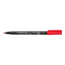 Staedtler Merkepenn Lumocolor – Hurtigtørkende, Permanent (STA3182, Rød, 10 Eske)