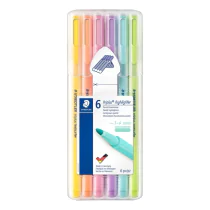 Staedtler Triplus Overstrykningspenn – Ergonomisk Design (STA362CSB6, Flerfarget, 1 Eske)